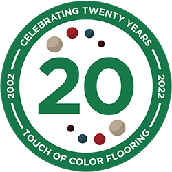 Touch of Color Flooring 20th Anniversary Badge