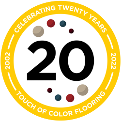 Touch of Color Flooring 20th Anniversary Badge
